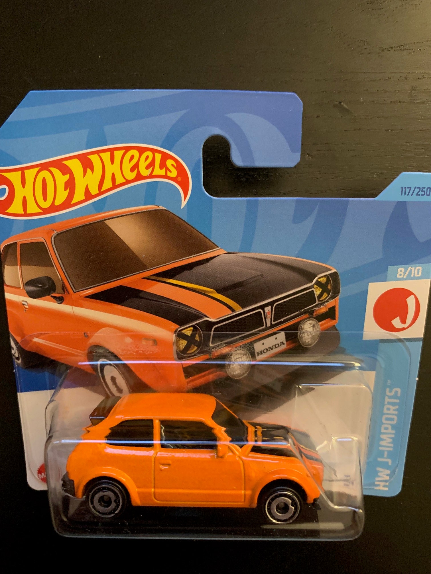 Hot Wheels 1973 Honda Civic Custom-orange With Black Interior