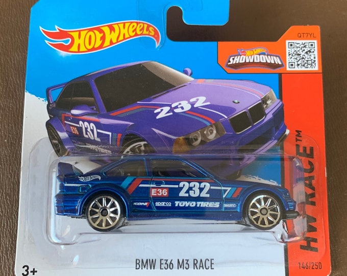 Hot Wheels 1994 BMW M3 E36 GTR Race-blue With Black Interior- 2015 HW ...
