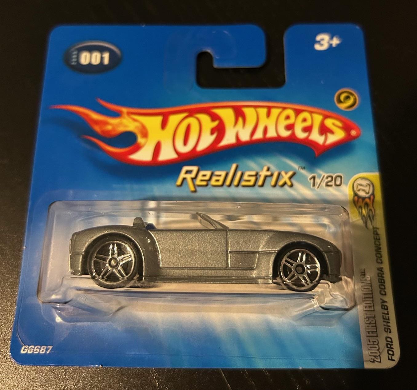 Hot Wheels Ford Shelby Cobra Concept-silver With Blue Interior