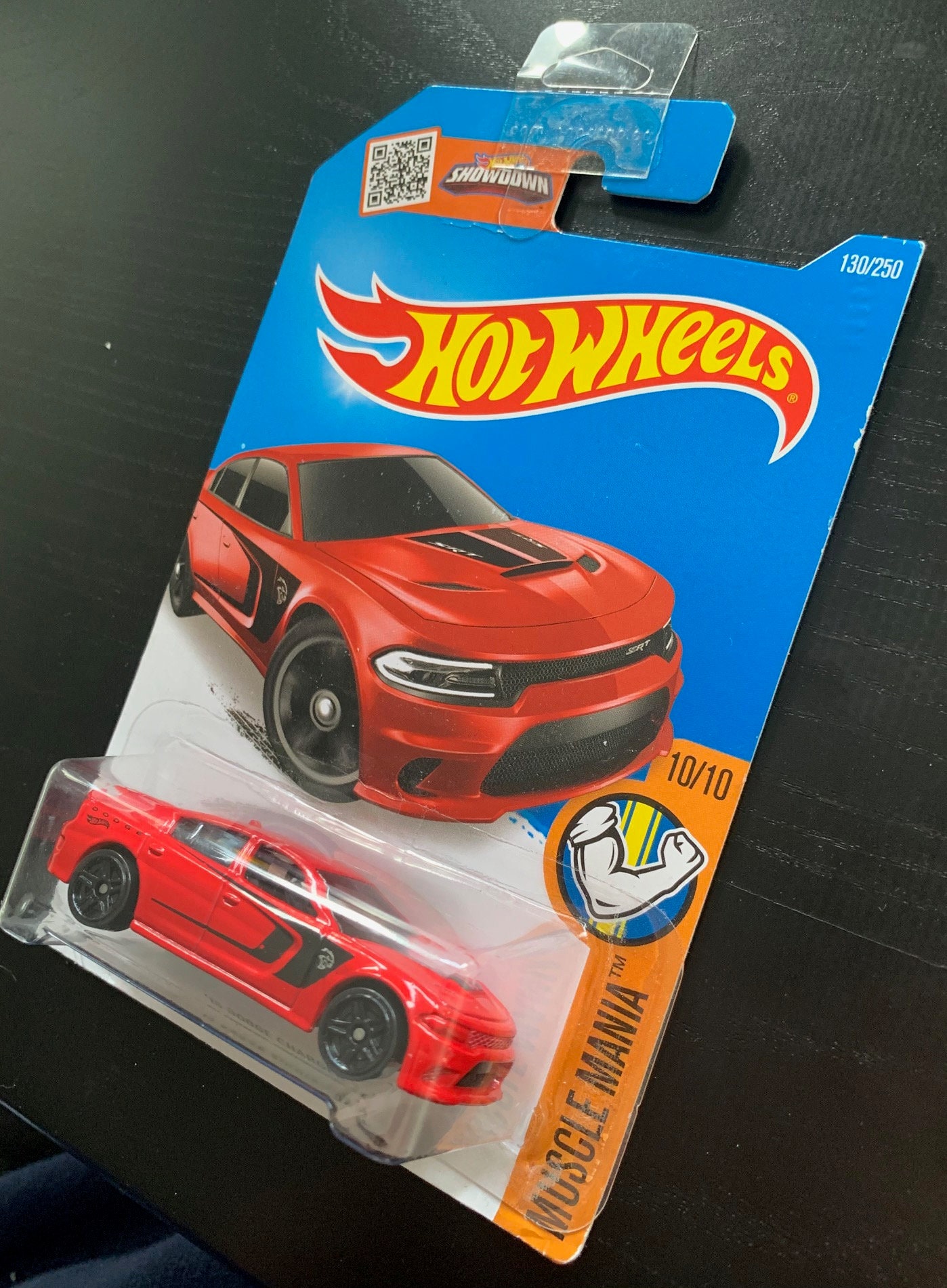 Hot Wheels 2015 HW Workshop '15 Dodge Challenger SRT - Red Die-Cast Car #235/250 With Collector Card