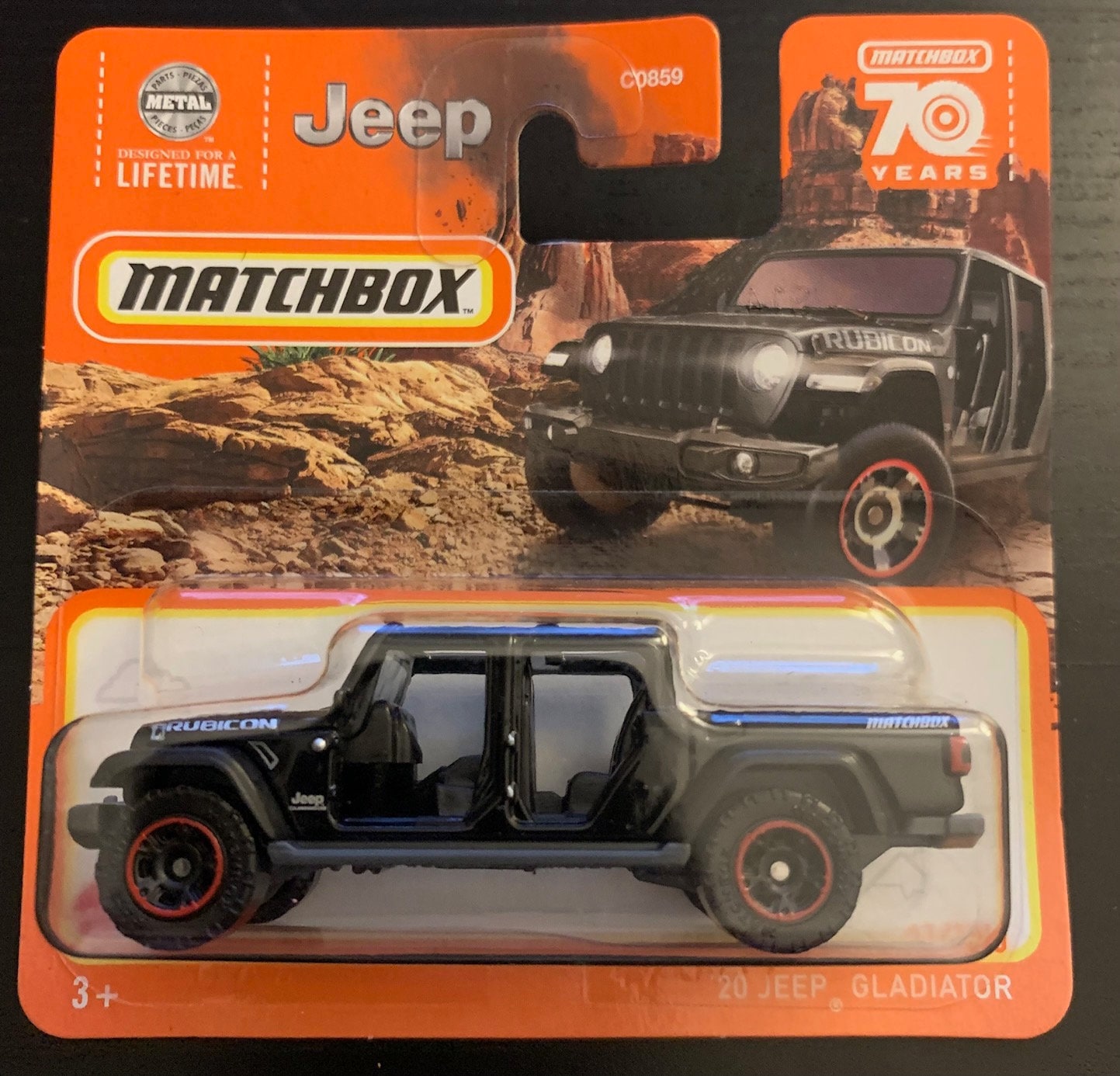 Matchbox 2020 Jeep Gladiator-black With Black Interior-short Card