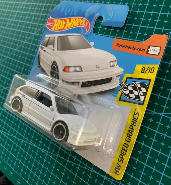 Hot Wheels 1990 Honda Civic Ef white With Black Wheels hw Speed Graphics hard to Find Collector Miniature Model 1 64 Etsy