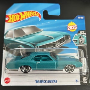 Hot Wheels 1966 Buick Riviera - Türkis / Blau - Kurze Karte - schwer zu finden Sammler-Miniatur-Modell 1/64