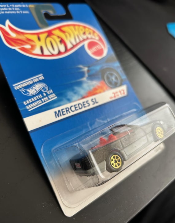 Hot Wheels Mercedes-benz SL- Black With Red Interior- 1995 Long