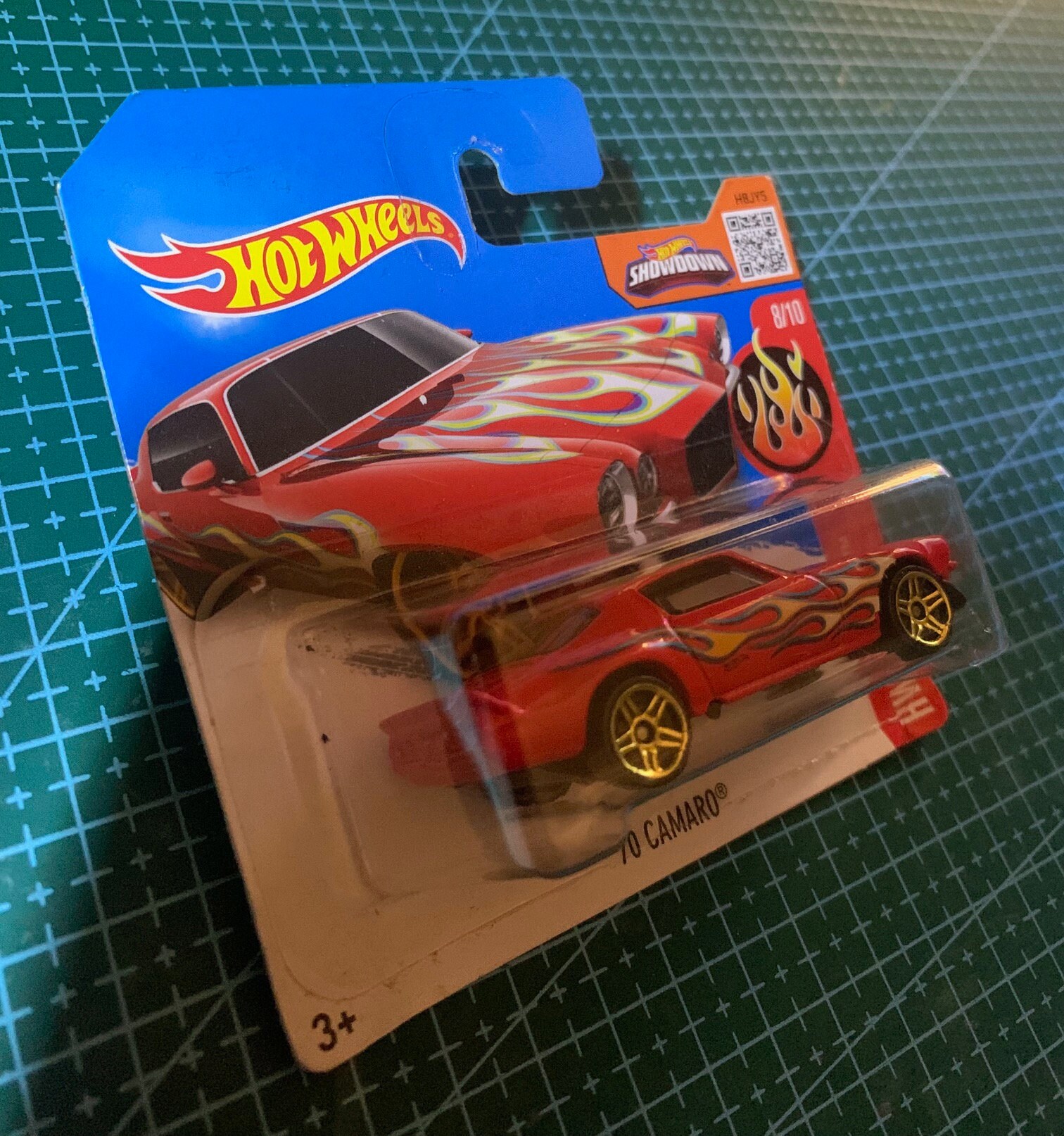 Hot Wheels 1970 Chevrolet Camaro-red With Gold Wheels-2016 HW