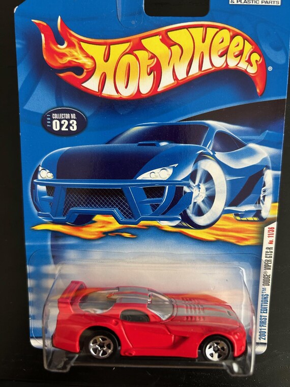 Hot Wheels Dodge Viper GTS-R -red With Silver Stripe-2001 First