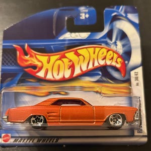 Hot Wheels Buick Riviera 1964 Orange Mit Lila Fenstern 2002 Kurze Karte -Schwer zu Finden Sammler Miniatur Modell 1/64