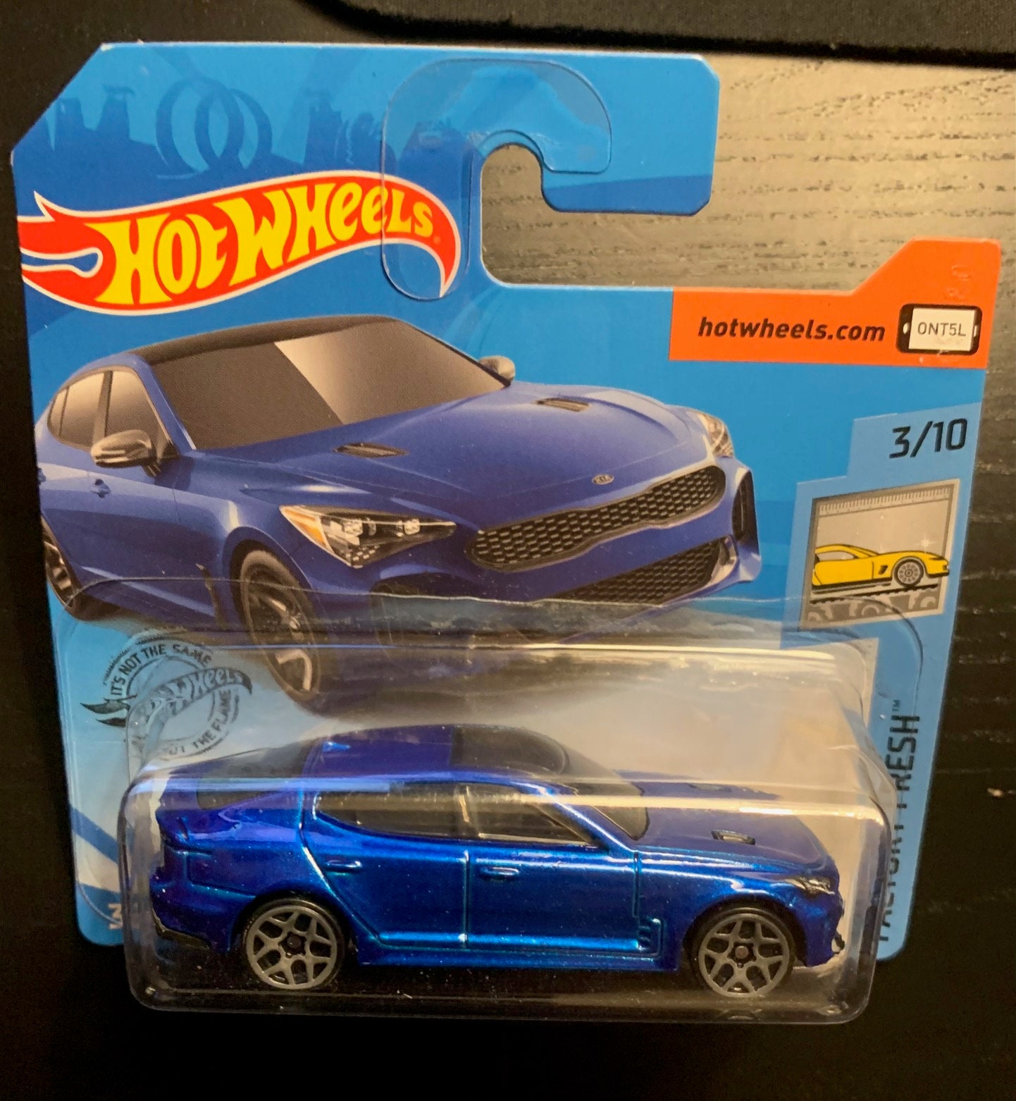 Hot Wheels 2019 Kia Stinger Gt-factory Fresh-blue-short Card-hard