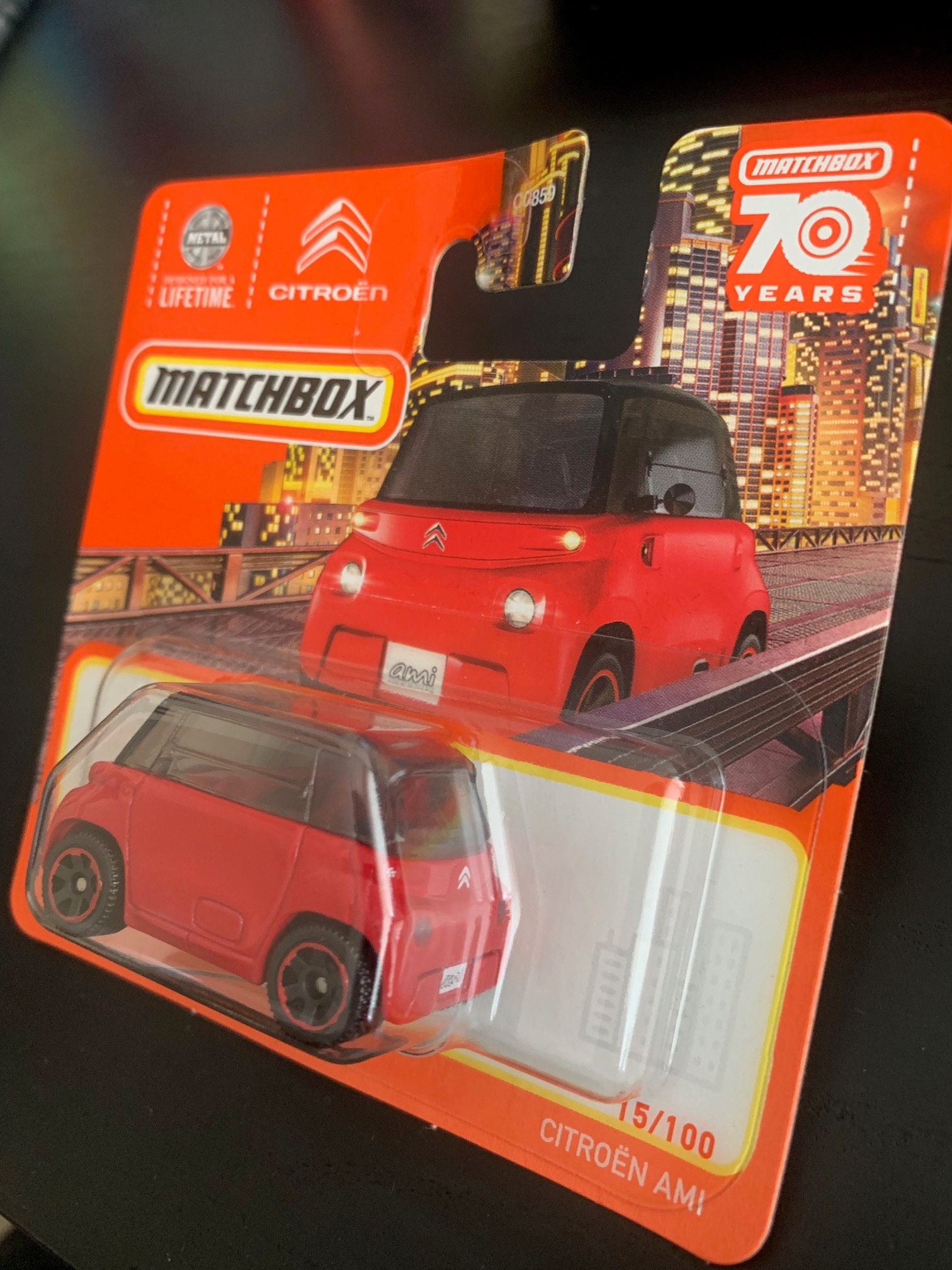 Matchbox 2021 Citroen AMI -red With Black Roof-short Card-hard to