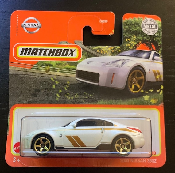 Matchbox 2003 Nissan 350z-white With Gold Wheels-hard to Find