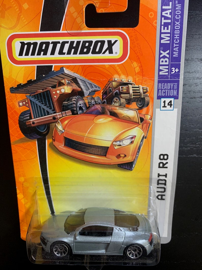 Matchbox Audi R8-silver With Black Interior-2007 MBX Metal-long Card ...
