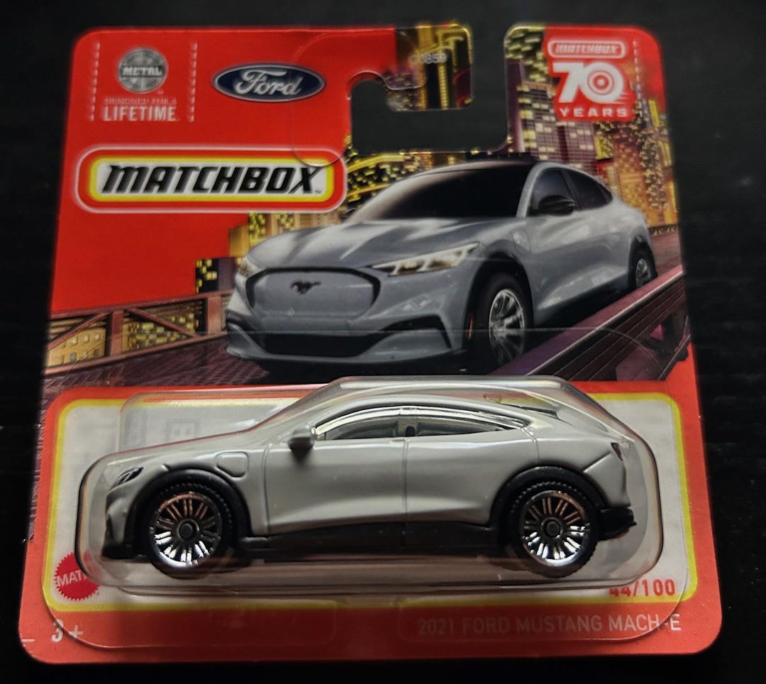 Matchbox 2021 Ford Mustang Mach-e-grey With Black Interior-short Card ...