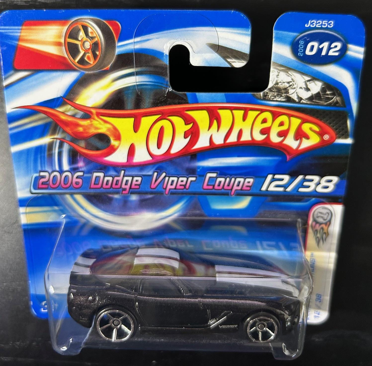 Hot Wheels 2006 Dodge Viper Coupe-black With White Stripes-first