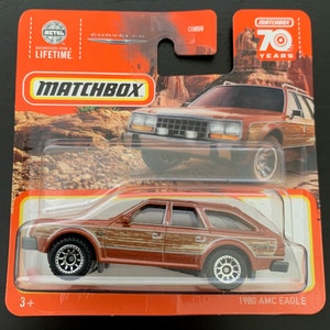 Matchbox 1980 AMC Eagle-Brown With Wood Panels-Short Card -Hard to Find Collector Miniature Model 1/64