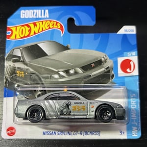 Hot Wheels Nissan Skyline GT-R R33-Matte Grey With Black Wheels- Short Card-Hard to Find Collector Miniature Model 1/64