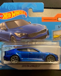 Hot Wheels 2019 Kia Stinger Gt-factory Fresh-blue-short Card-hard