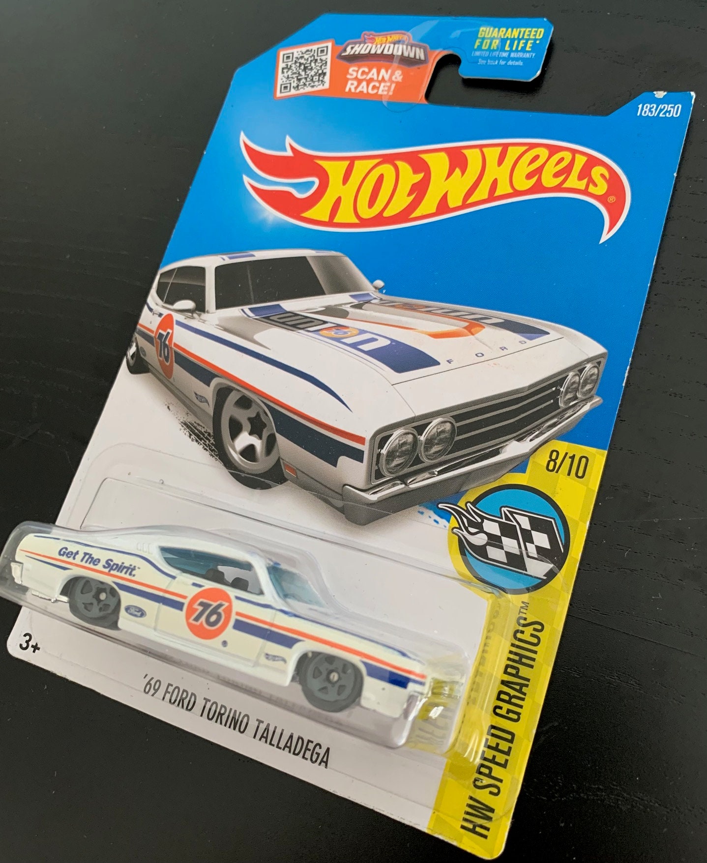Hot Wheels '69 Ford Torino Talladega - Blue With Speed Graphics (183/250) - View #6