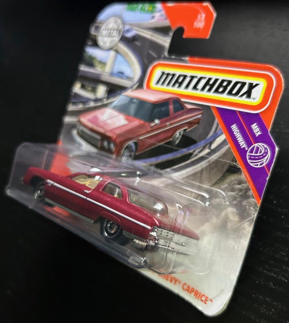 Matchbox 1975 Chevy Caprice-maroon/burgundy With Tan Interior