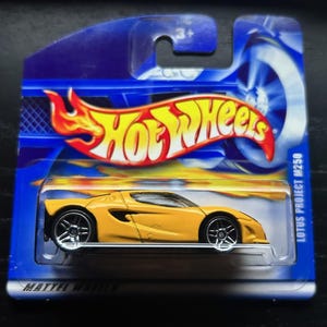 Hot Wheels Lotus Project M250 Gelb mit schwarzem Innenraum 2001 Kurze Karte schwer zu finden Sammler Miniatur Modell 1/64