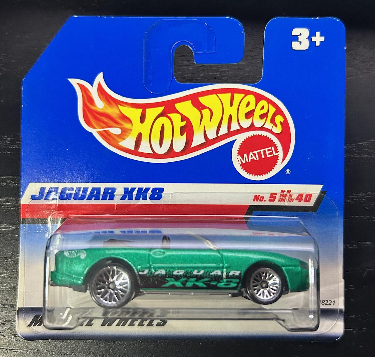 Hot Wheels Jaguar XK8- Green With Black Interior-1997 Short Card