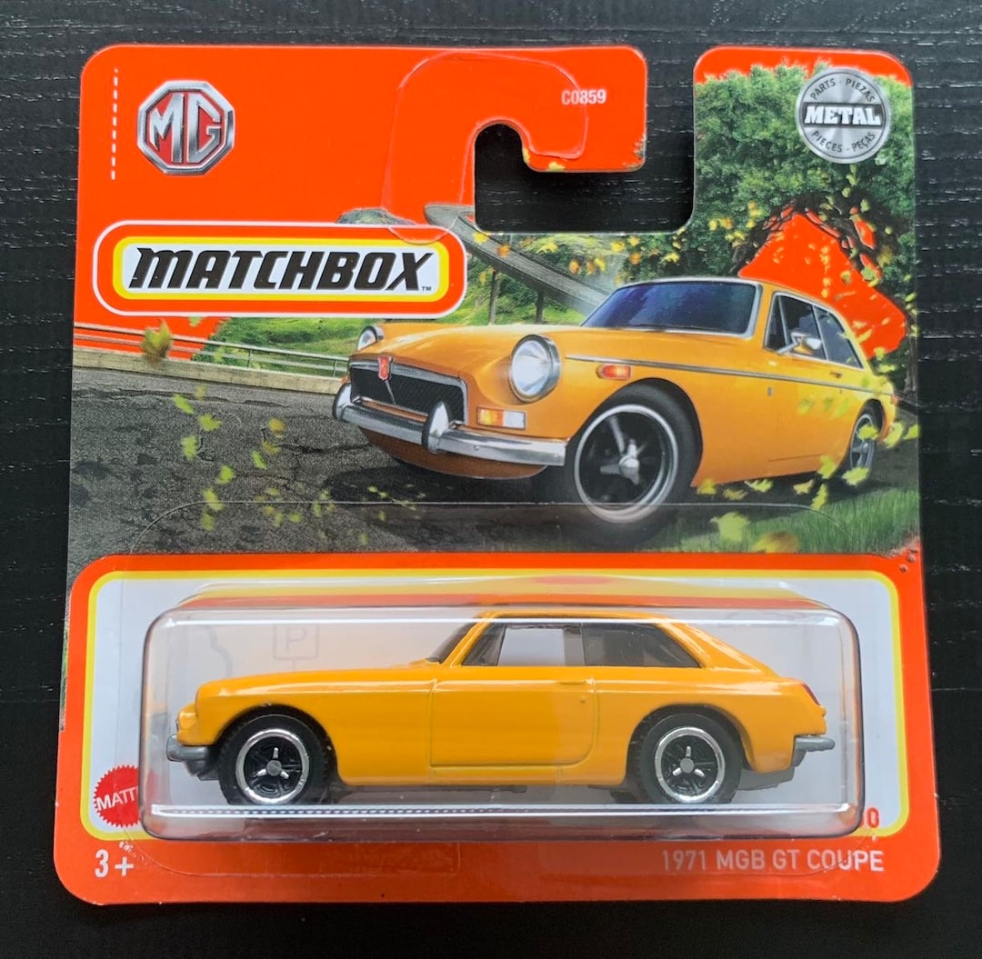 Matchbox 1971 MGB GT Coupe- Orange- Short Card-hard to Find