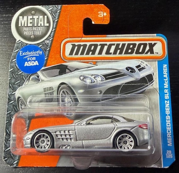 Matchbox Mercedes-benz SLR Mclaren-silver-short Card-hard to Find