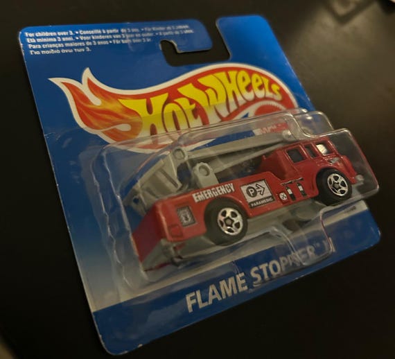 Hot Wheels Flame Stopper II- Like ERF Simon Snorkel-corgi Cast-red