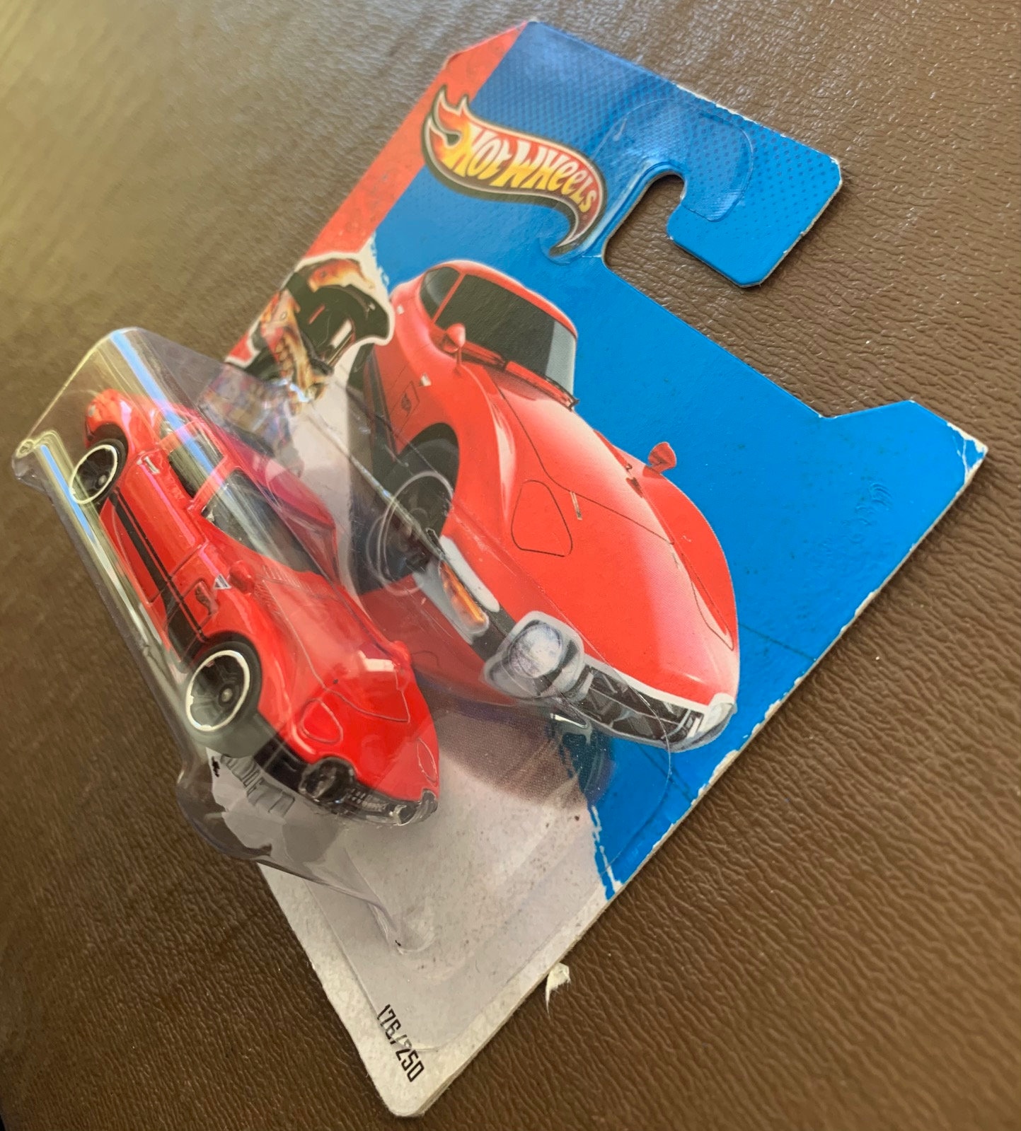 Hot Wheels Toyota 2000GT- Red With Black Interior-2013 HW