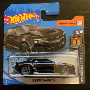 Hot Wheels &#39;18 COPO Camaro SS Chevrolet-HW Dream Garage-Black-Hard to Find Collector Miniature Model 1/64