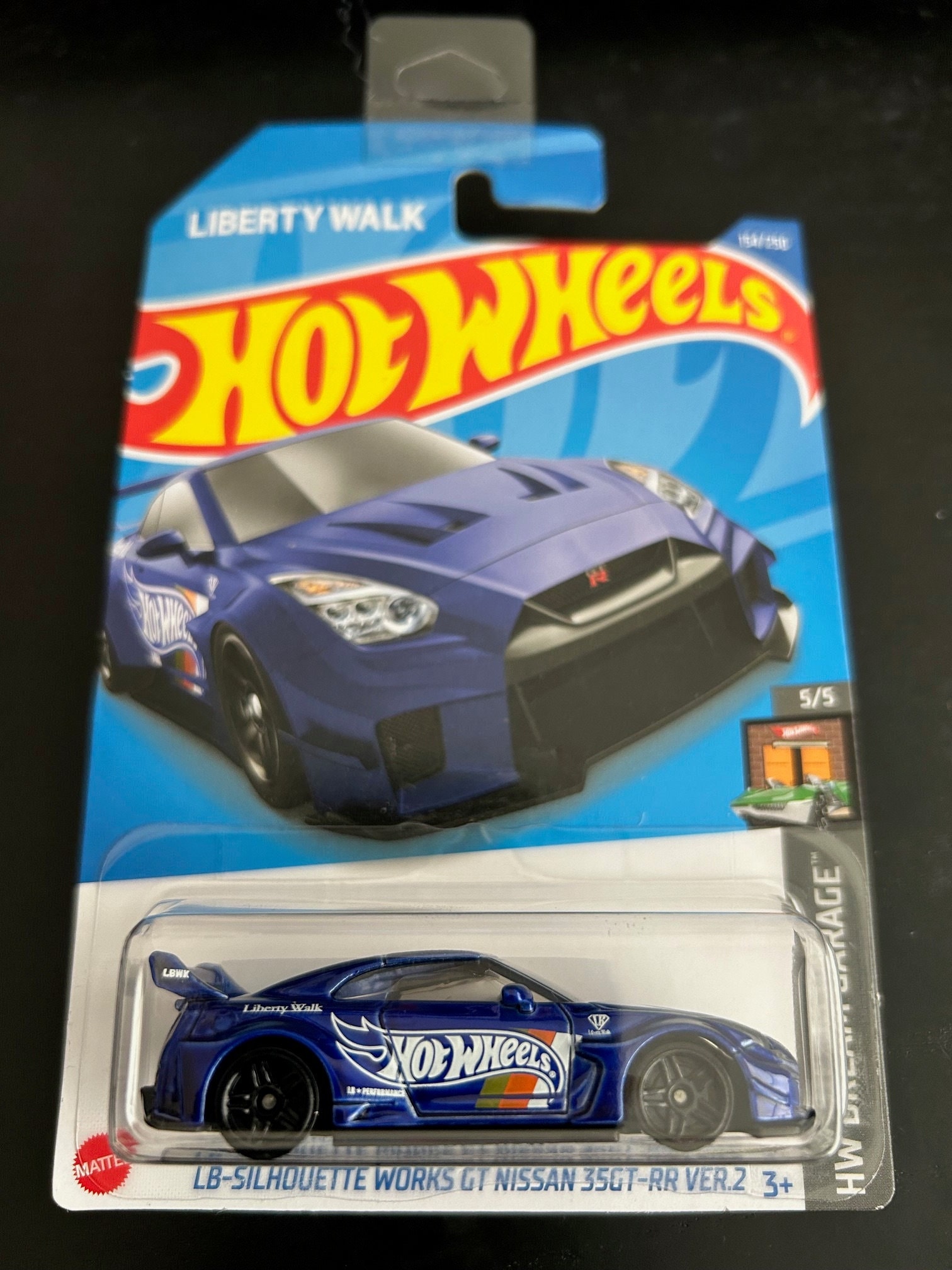 Liberty Walk Nissan 35GT-R RR ミニカー Hot Wheels Liberty Walk-silhouette Works GT Nissan 35GT-RR -blue