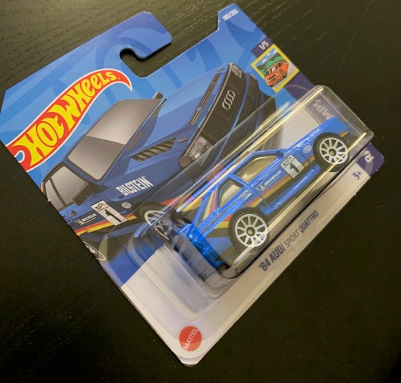 Hot Wheels 1984 Audi Sport Quattro-blue With White Wheels-short