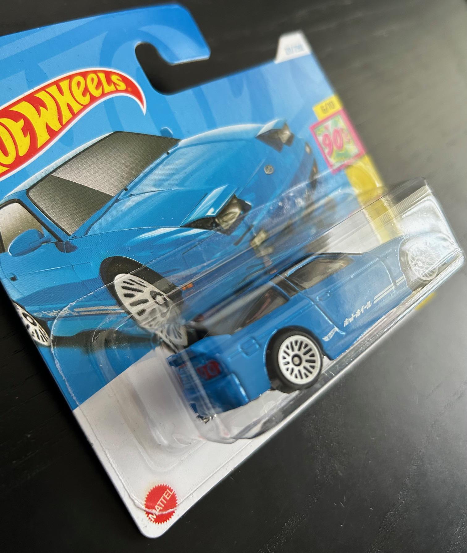 Hot Wheels 1996 Nissan 180SX Type X-blue With White Wheels- Short