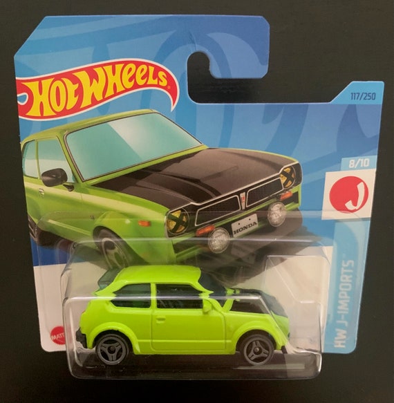 Hot Wheels 1973 Honda Civic Custom-green With Black Interior