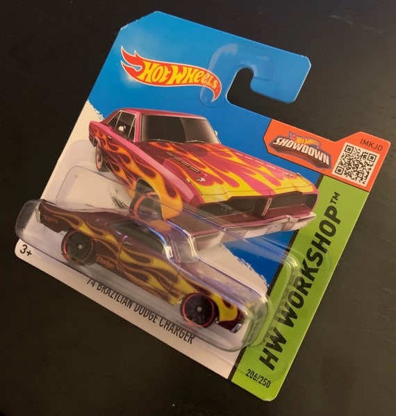 Hot Wheels 1974 Brazilian Dodge Charger-purple With Flames -2015