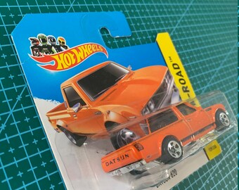 ホットウィール ダットサン 620 日産ピックアップ - オレンジと