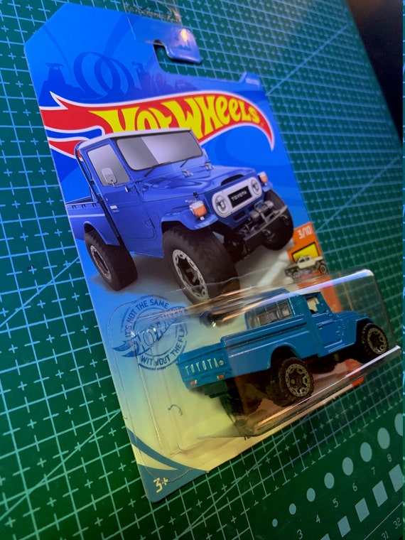 Hot Wheels Toyota Land Cruiser-blue With White Roof-long Card