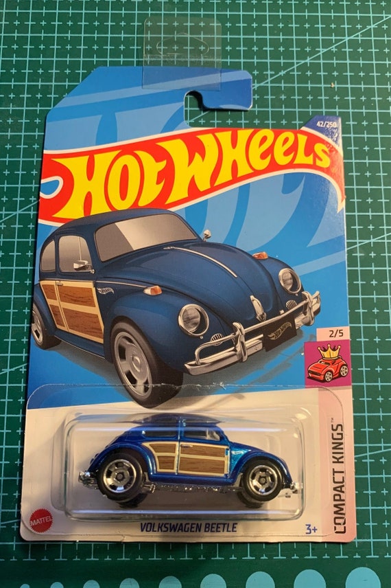 Hot Wheels Volkswagen Classic Beetle-blue With Wood Trim-compact