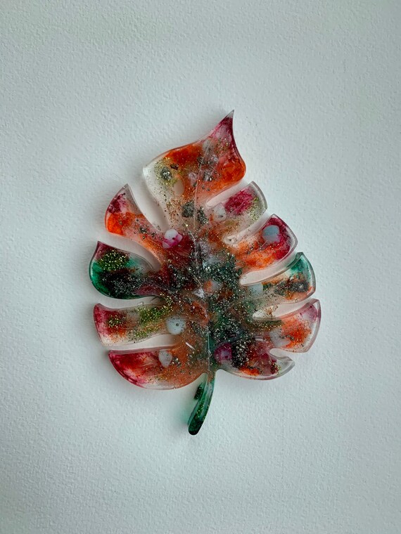 Resin leaf decorative coaster/ornament Etsy