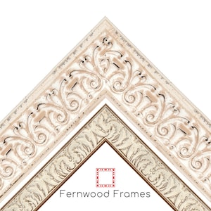 Ornate Carved Distressed Picture Frames, Rustic, Classic White Picture frame, 4x6, 5x7, 8x10