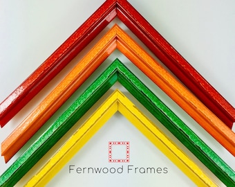 Colorful Glossy Picture Frames: Custom Sizes Available