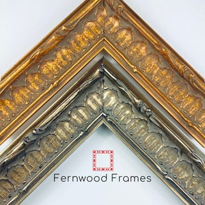 Ornate Vintage Gold Silver Italian Country Picture Frame Victorian Antique Frame 4x6, 5x7, 8x10, Custom sizes available Hand Made