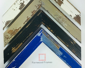 Rustic Weathered Wood Picture Frame: Colorful Photo Display (4x6, 5x7, 8x10)