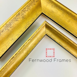 Gold Metallic Picture Frame: Industrial Modern Wall Art
