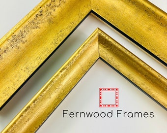 Gold Metallic Picture Frame: Industrial Modern Wall Art
