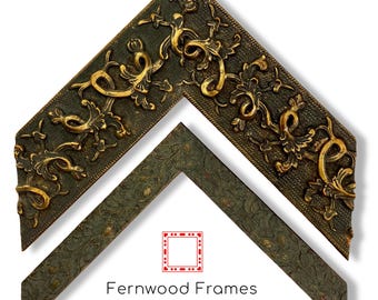 Gold Leaf Gothic Picture Frame: Ornate Baroque Style Wood
