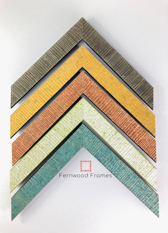 Colorful Shimmering Lined Picture Frame , Brown Yellow Red Green Blue Photo Frames, 4x6, 5x7, 8x10, 11x14 Family photo frame