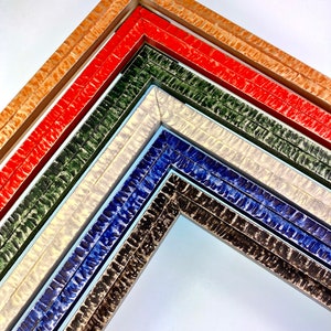 Vibrant Colorful Wood Picture Frames Handmade Glossy Finish Custom Sizes Colors Vibrant Home Decor Gifts Free Shipping 4x6 5x7 8x10 11x14