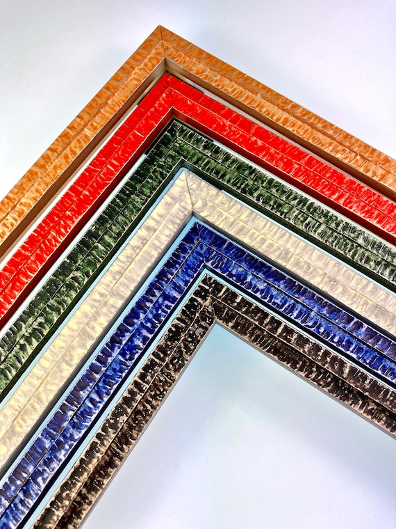 Vibrant Colorful Wood Picture Frames Handmade Glossy Finish Custom Sizes Colors Vibrant Home Decor Gifts Free Shipping 4x6 5x7 8x10 11x14