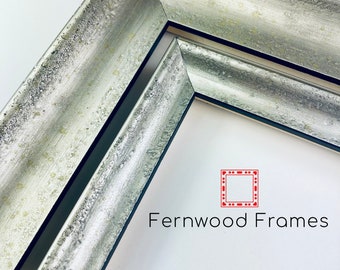 Silver Metallic Picture Frame: Industrial Modern Wall Art