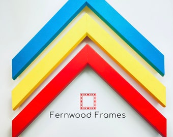 Handmade Solid Wood Picture Frame: Matte Finish, Colorful Frames